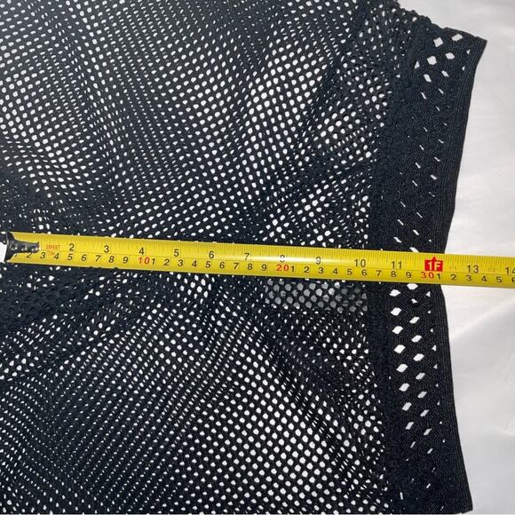 SHEIN Black Mesh Screen Fishnet Beach Swim Coverup Dancewear Mermaid Balletcore - Picture 5 of 6